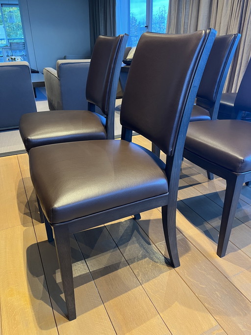 8x Stoelen Maxalto Leder Alfa Kleur 350