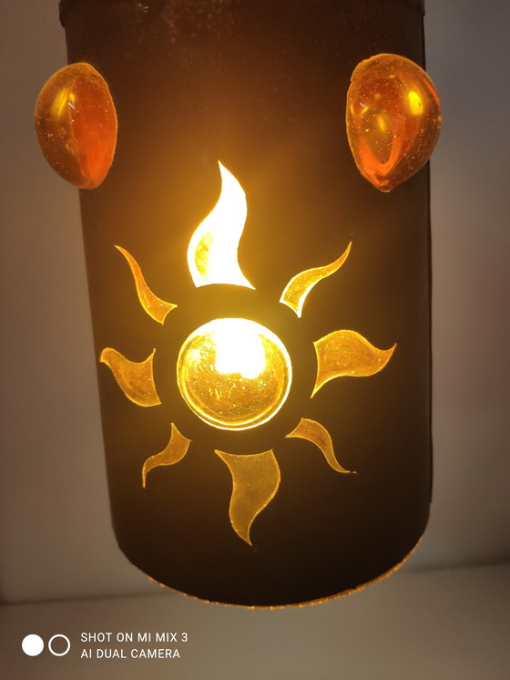 Image 1 of Felipe Definger Amber handgeblazen lamp