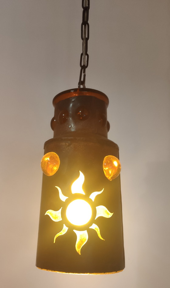 Image 1 of Felipe Definger Amber handgeblazen lamp