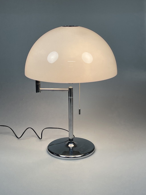 Vintage Xl Mushroom Tafellamp Met Zwenkarm, Swisslamps, 1970'S