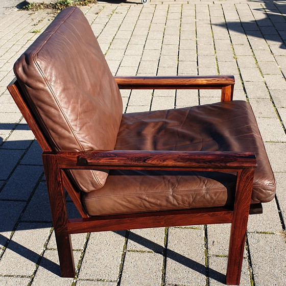 Image 1 of Rosewood Comfi Fauteuil Illum Wikkelso Capella 4 Voor Eilersen Denemarken