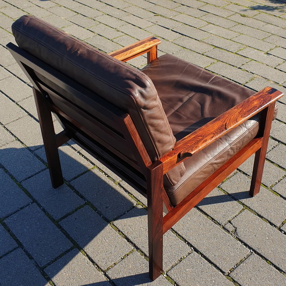 Image 1 of Rosewood Comfi Fauteuil Illum Wikkelso Capella 4 Voor Eilersen Denemarken