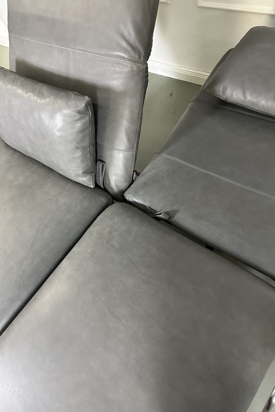 Image 1 of Brühl Roro Medium Leder Sofa Slaapfunctie Bank Aniline