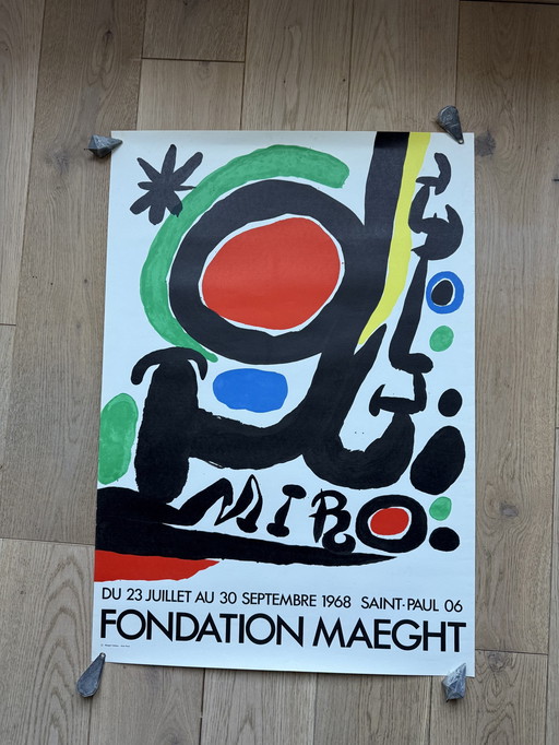 Affiche voor de Miro-tentoonstelling in 1968 in de Maeght Picasso Gallery