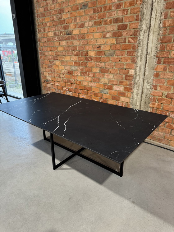 Image 1 of Eettafel keramiek - Rechthoekig 220x120 cm - zwart 