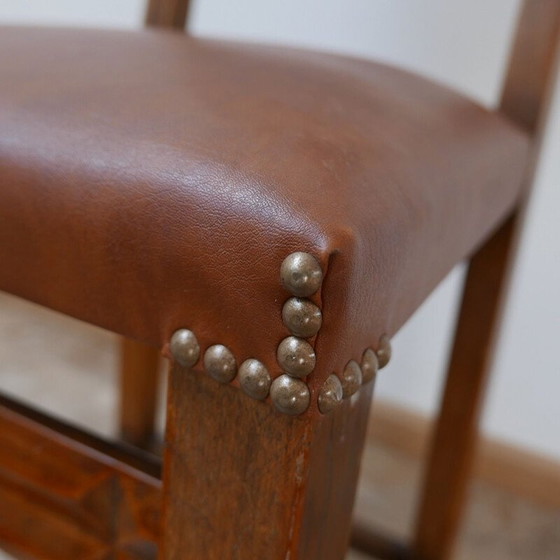 Image 1 of Set van 4 vintage deco eetkamerstoelen Charles Dudouyt, Frans 1940