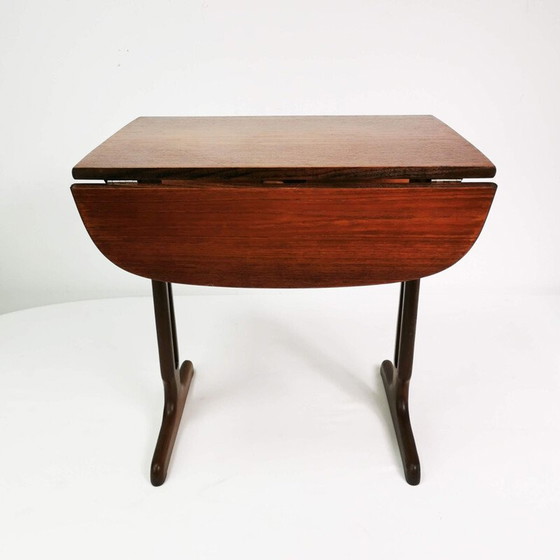 Image 1 of Vintage uittrekbare bijzettafel van teak & palissander, Denemarken 1960