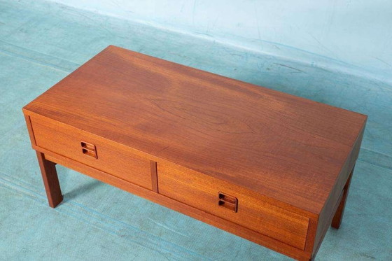 Image 1 of Japandi lowboard teak, minimalist midcentury sideboard