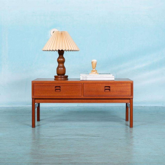 Image 1 of Japandi lowboard teak, minimalist midcentury sideboard