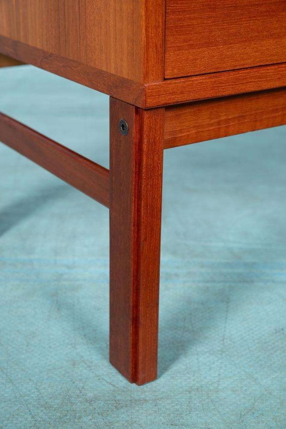 Image 1 of Japandi lowboard teak, minimalist midcentury sideboard