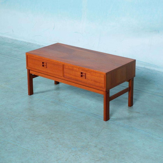 Image 1 of Japandi lowboard teak, minimalist midcentury sideboard