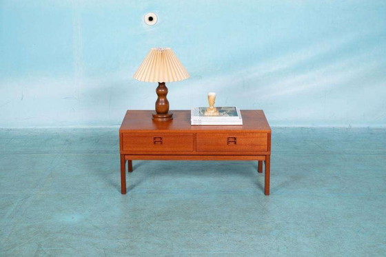 Image 1 of Japandi lowboard teak, minimalist midcentury sideboard