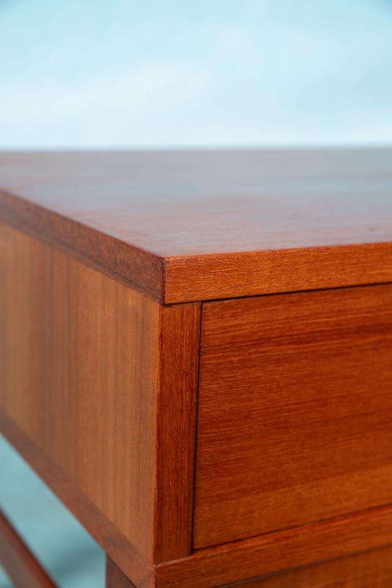 Image 1 of Japandi lowboard teak, minimalist midcentury sideboard