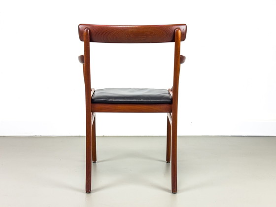 Image 1 of Rungstedlund fauteuil in teak en leer van Ole Wanscher voor P. Jeppesen, 1960S