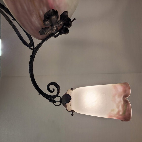 Image 1 of Vintage Art Nouveau hanglamp van Muller Fréres, Frankrijk 1920