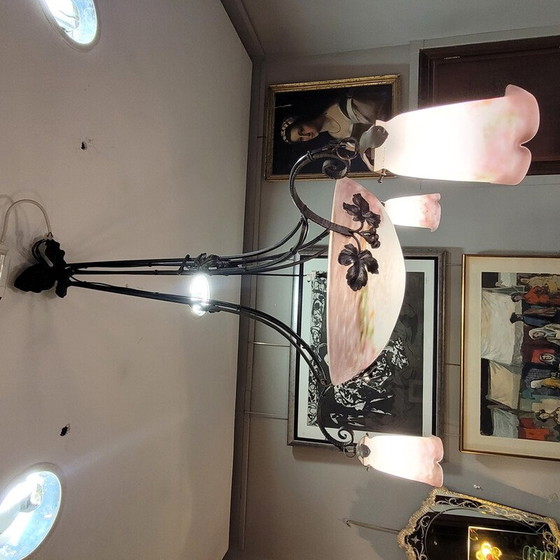 Image 1 of Vintage Art Nouveau hanglamp van Muller Fréres, Frankrijk 1920