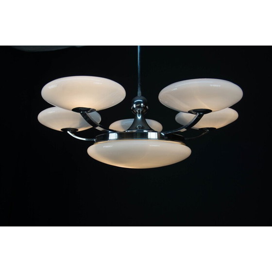 Image 1 of Vintage glazen kroonluchter, Tsjecho-Slowakije 1930