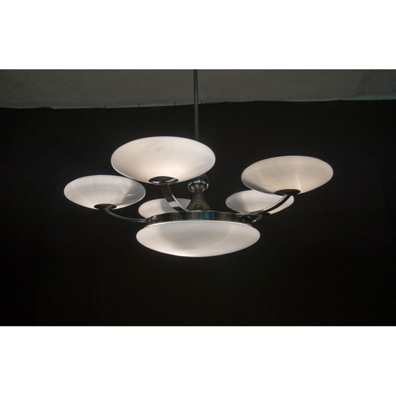 Image 1 of Vintage glazen kroonluchter, Tsjecho-Slowakije 1930