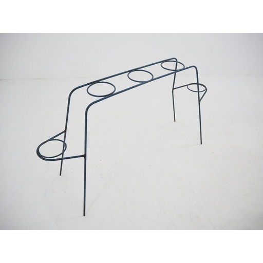 Vintage metalen bloemenstandaard, Tsjecho-Slowakije 1960