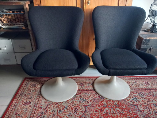 2X Tulpvoet Stoeltje Vintage