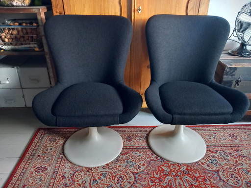 2X Tulpvoet Stoeltje Vintage