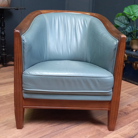 Image 1 of Leren Vintage Clubfauteuil