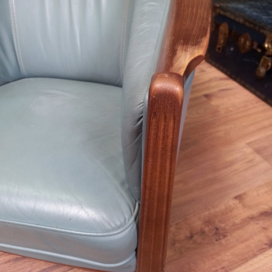 Image 1 of Leren Vintage Clubfauteuil