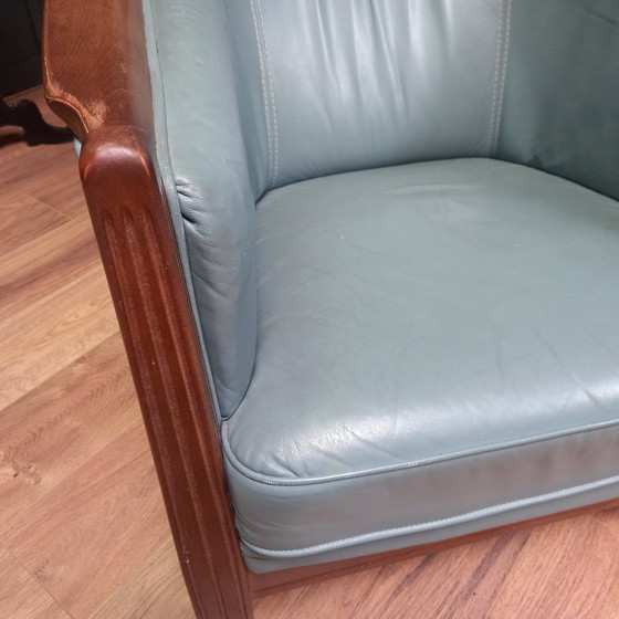 Image 1 of Leren Vintage Clubfauteuil