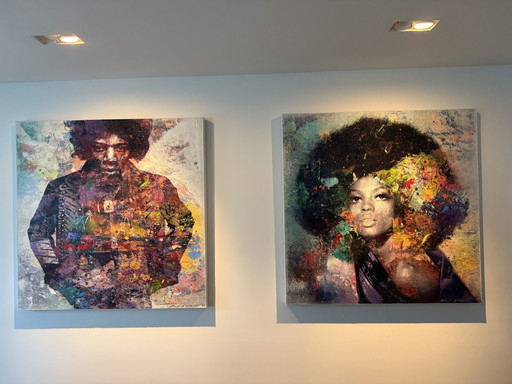 Karin Vermeer Diana Ross en Jimi Hendrix Gemengde Media