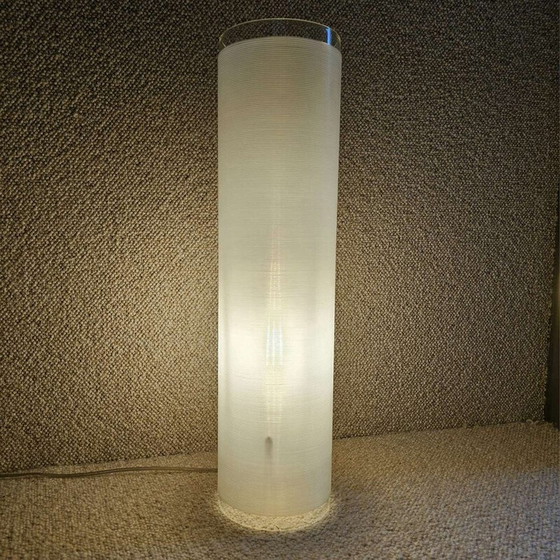 Image 1 of Vintage model 3856 cilindervormige lamp in transparante glazen buis van Alberto Zecchini voor Fontana Arte, 1990