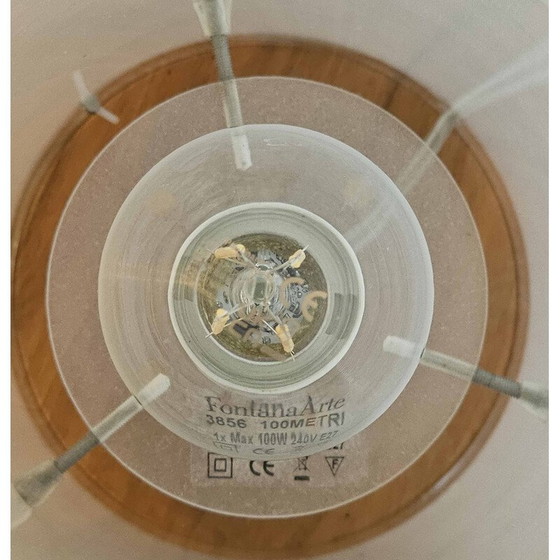 Image 1 of Vintage model 3856 cilindervormige lamp in transparante glazen buis van Alberto Zecchini voor Fontana Arte, 1990