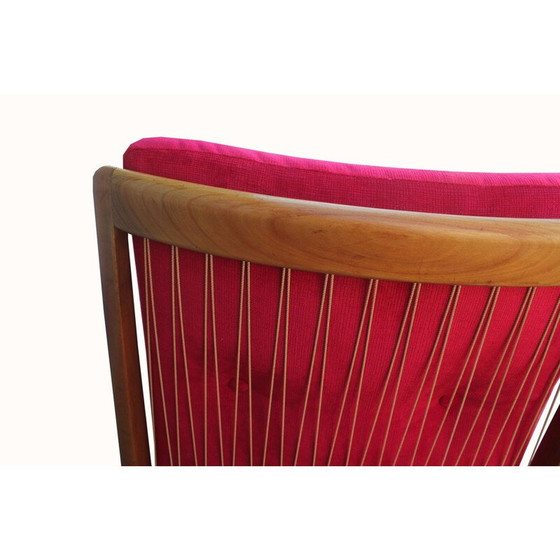 Image 1 of Vintage stoel, Hans Mitzlaff Soloform in ossenbloedrood 1950