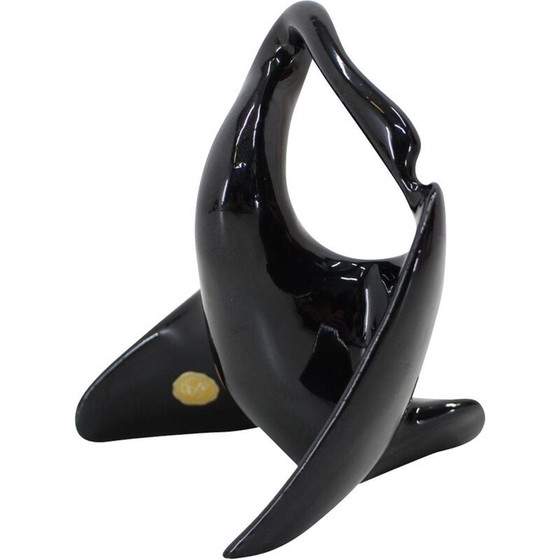 Image 1 of Vintage porseleinen zwaan van Miroslav Smutný, Tsjecho-Slowakije 1960