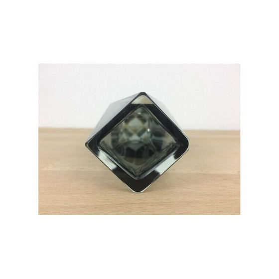Image 1 of Sommerso vintage vaas in gerookt Murano-glas