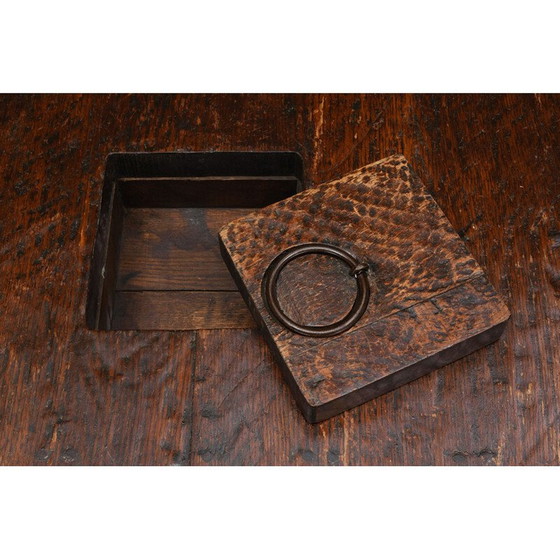 Image 1 of Rustieke vintage salontafel met ring, 1960