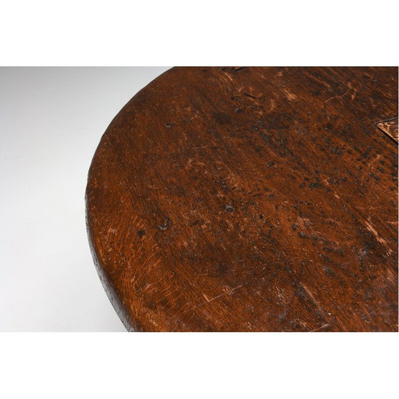 Image 1 of Rustieke vintage salontafel met ring, 1960