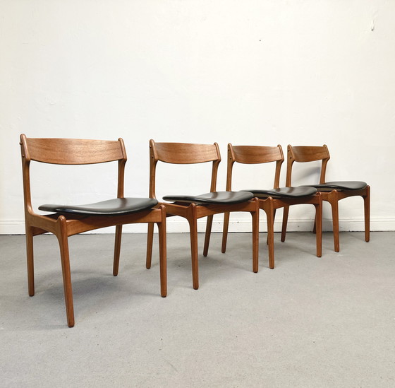 Image 1 of 4 eetkamerstoelen Stoel Teak Erik Buch Odd. Deens MidCentury