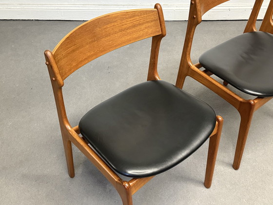 Image 1 of 4 eetkamerstoelen Stoel Teak Erik Buch Odd. Deens MidCentury