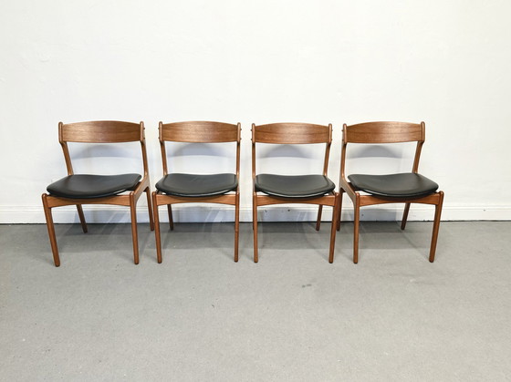 Image 1 of 4 eetkamerstoelen Stoel Teak Erik Buch Odd. Deens MidCentury