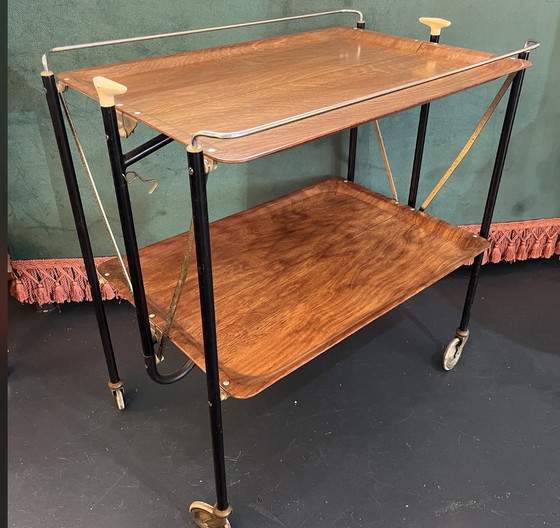 Image 1 of Vintage trolley barcart