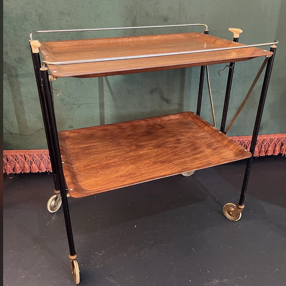 Image 1 of Vintage trolley barcart