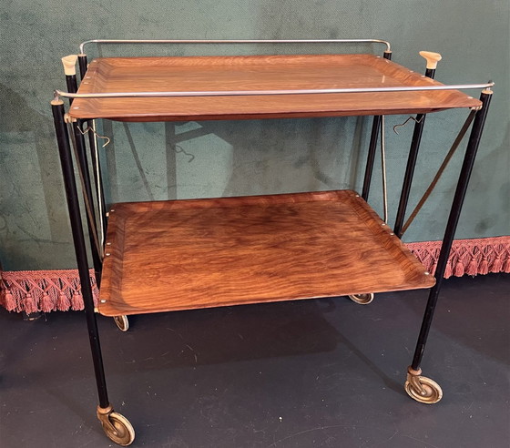 Image 1 of Vintage trolley barcart