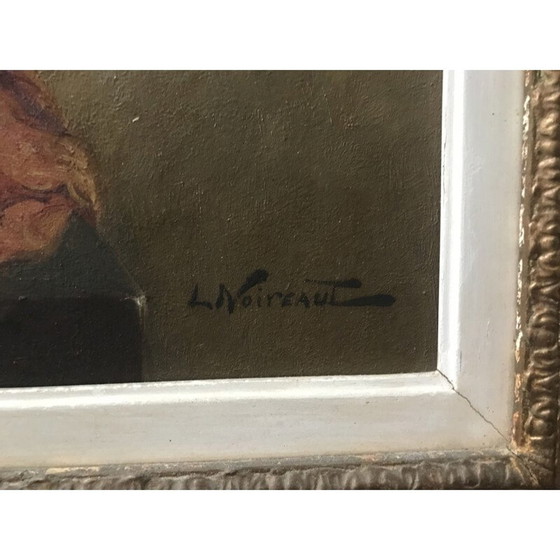 Image 1 of Olieverf op paneel vintage "Boeket bloemen" door L.Noireaut