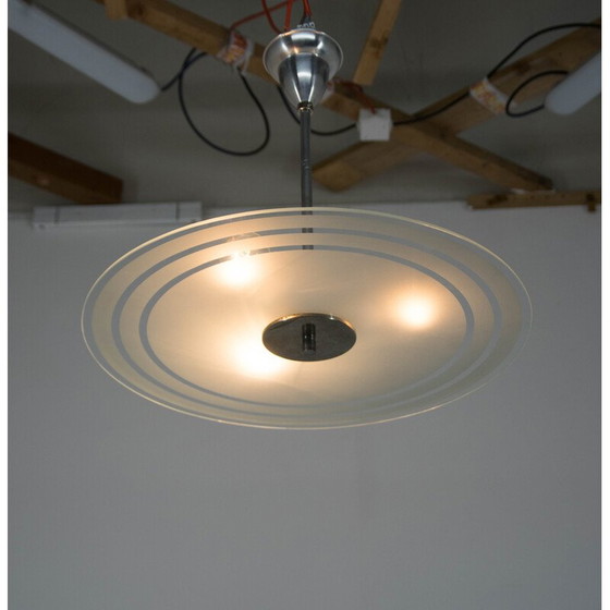 Image 1 of Vintage Bauhaus kroonluchter van chroom en aluminium, 1930