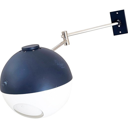 Vintage gelede wandlamp, 1960