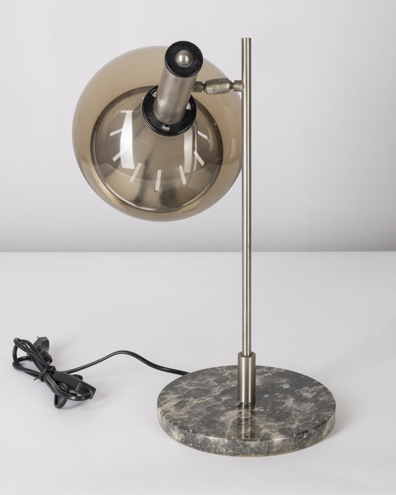Image 1 of Vintage 1950S tafellamp in marmer en plexiglas ontwerp van Lamter Milano