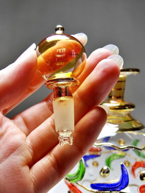 Image 1 of Set van 5 Vintage Egyptische Glazen Parfumflessen