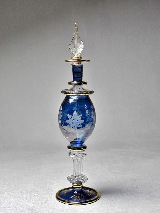 Image 1 of Set van 5 Vintage Egyptische Glazen Parfumflessen