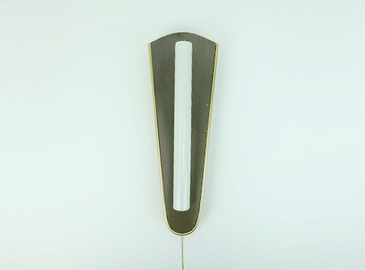 Erco vintage wandkandelaar metaal en glas