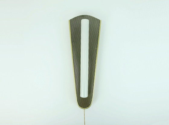 Image 1 of Erco vintage wandkandelaar metaal en glas